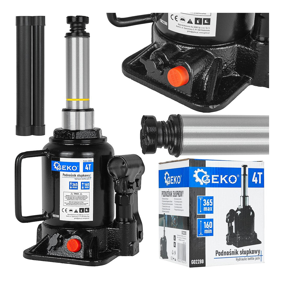 4T double-stage, low-profile bottle jack