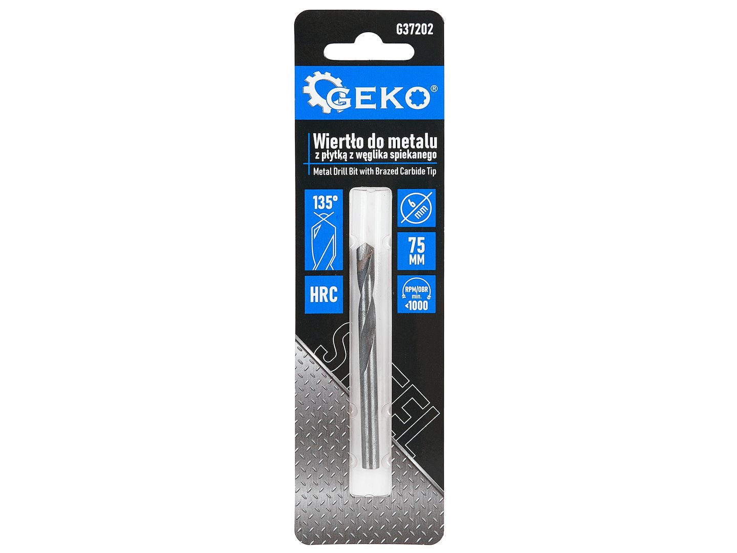 Metal Drill Bit with Brazed Carbide Tip - 6 x 75 mm
