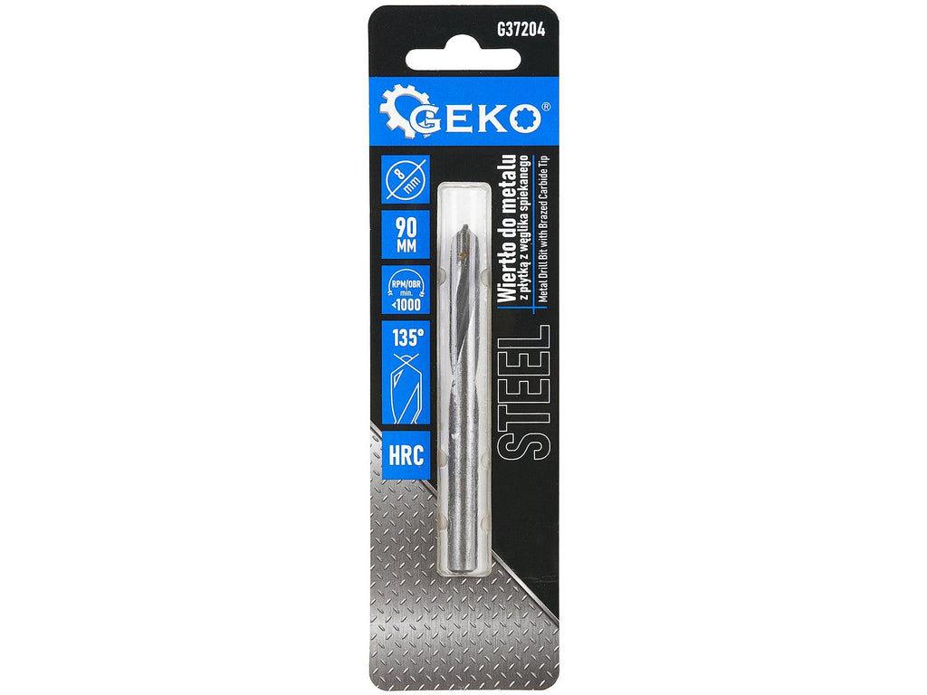 Metal Drill Bit with Brazed Carbide Tip - 8x90 mm