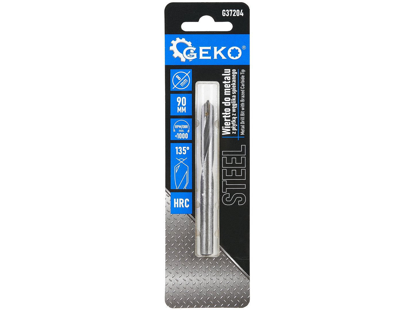Metal Drill Bit with Brazed Carbide Tip - 8x90 mm