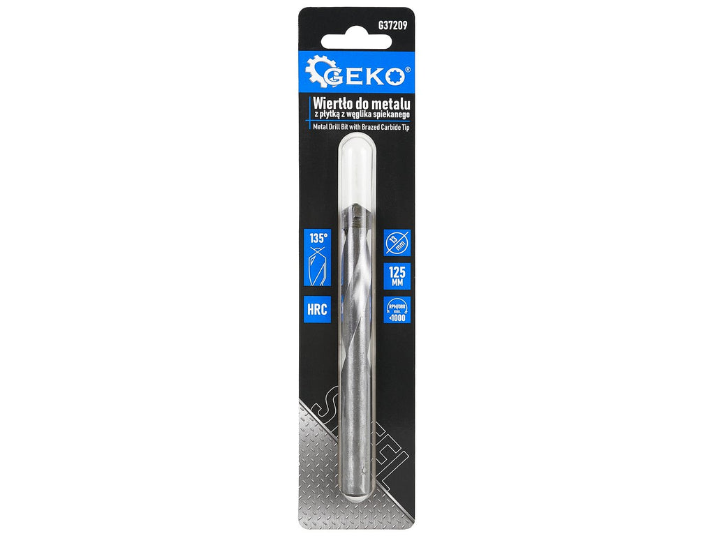 Metal Drill Bit with Brazed Carbide Tip - 13 x 125 mm