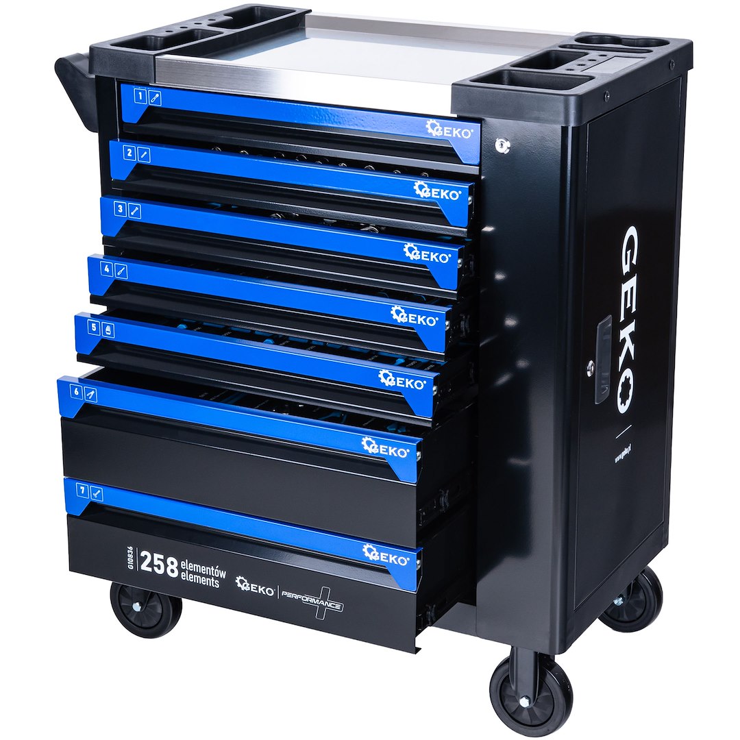 Tool Cabinet with Tools – 7 Drawers, 258 Pieces