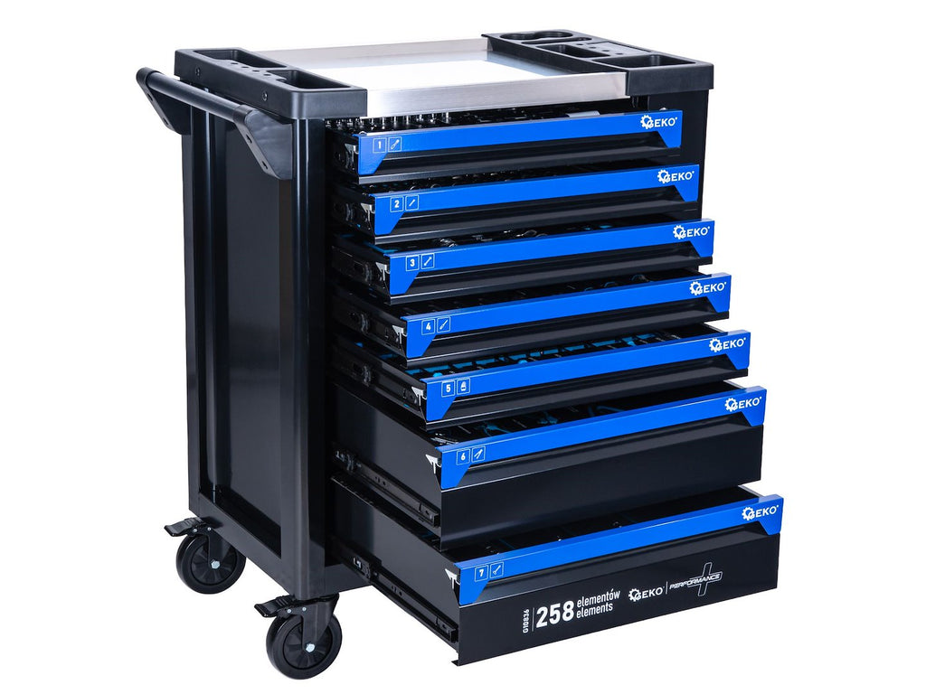Tool Cabinet with Tools – 7 Drawers, 258 Pieces