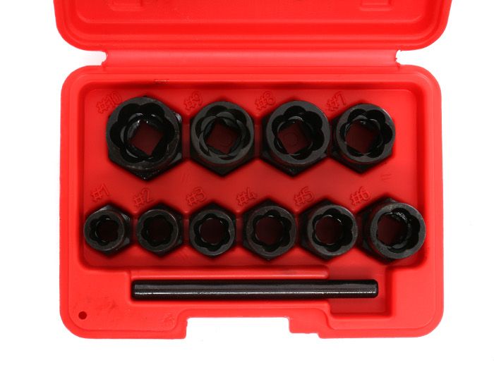 Purunenud kruvide ekstraktorid, kõrge profiiliga, 10 tk. KD10270 (VC13)