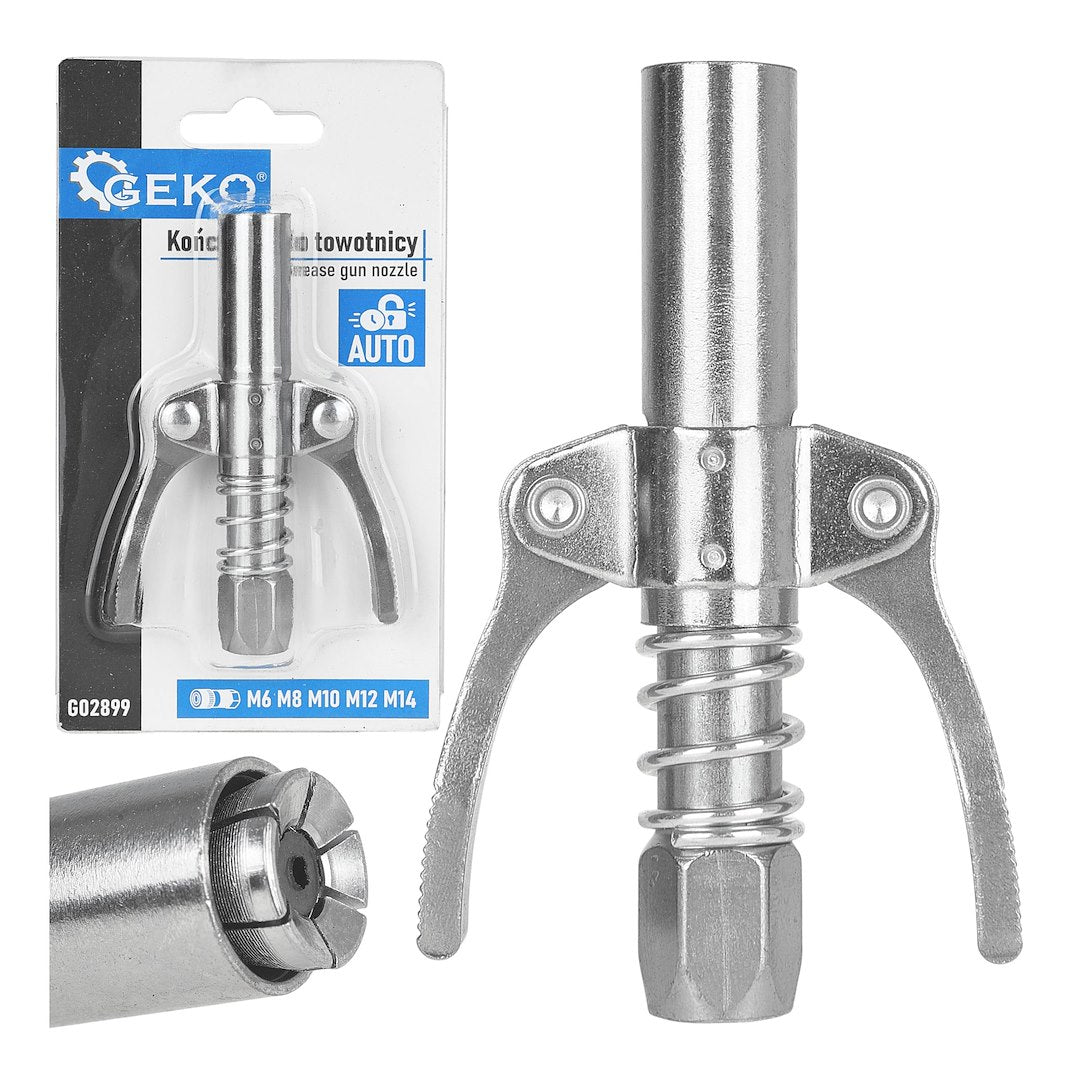 Grease Gun Quick-Release Self-Locking Coupler M10x1