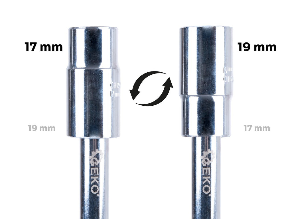Folding Cross Wrench 17x19mm + 21x23mm CrV