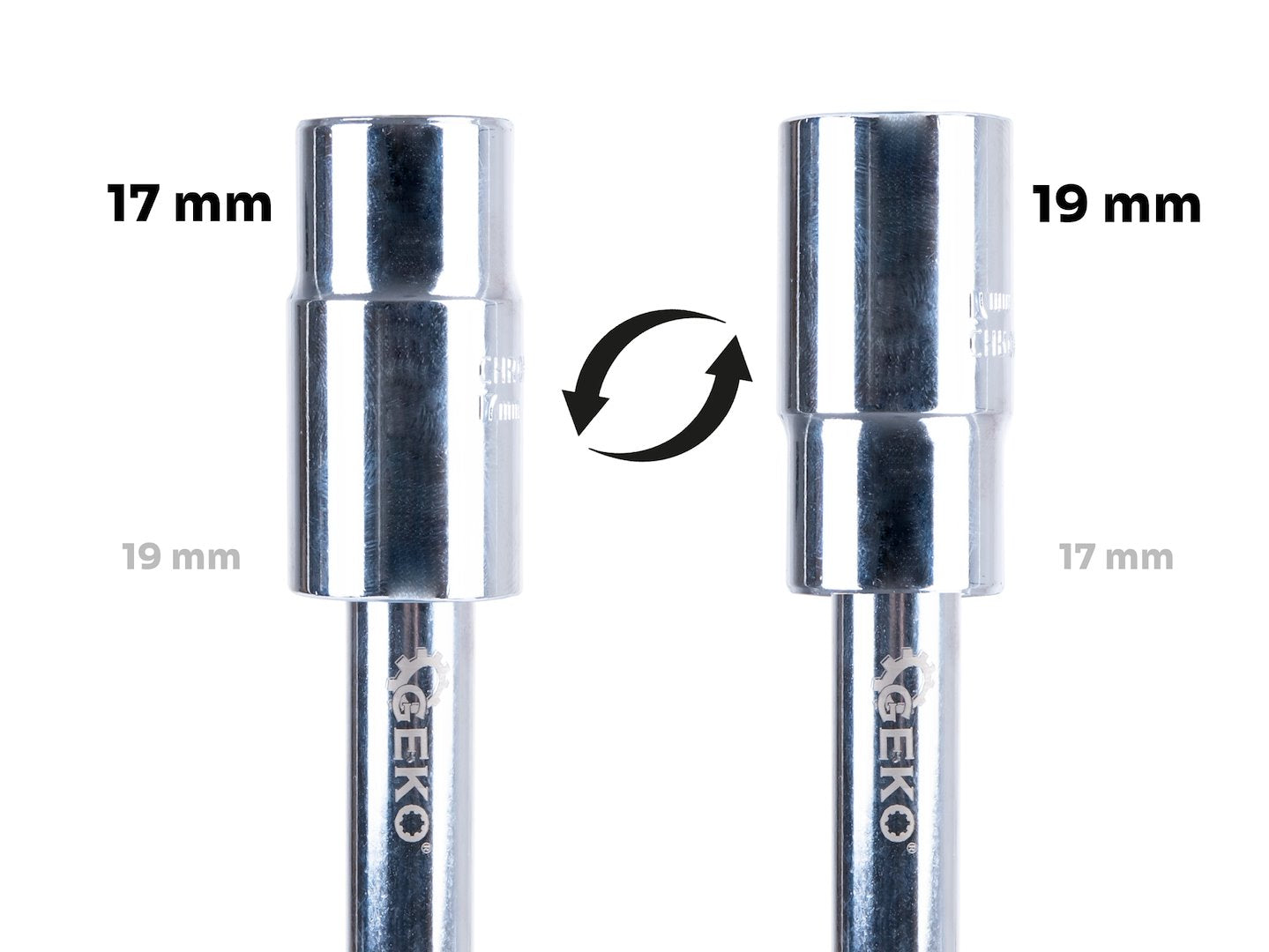 Folding Cross Wrench 17x19mm + 21x23mm CrV