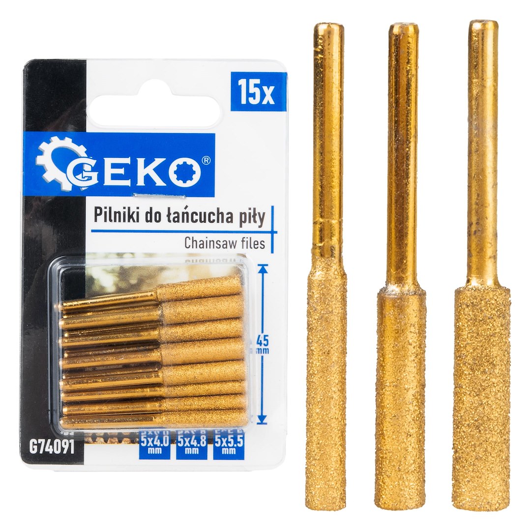15-piece set of files for sharpening chains