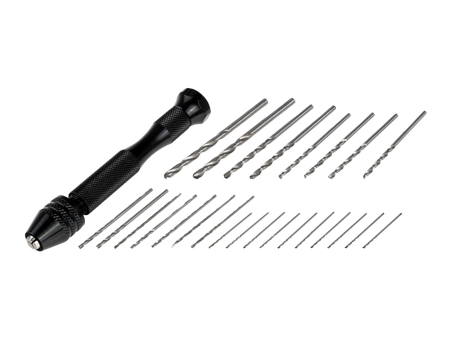 Mini hand drill set with 25 pcs HSS bits