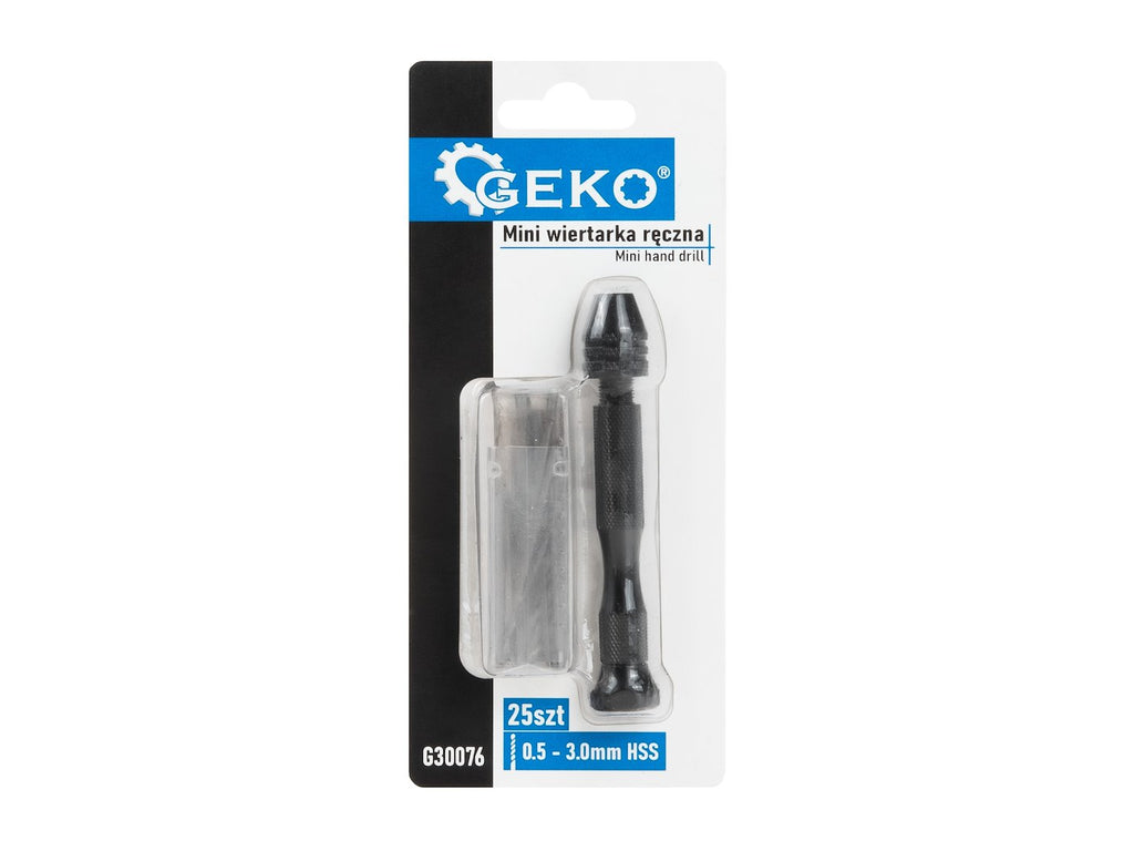 Mini hand drill set with 25 pcs HSS bits