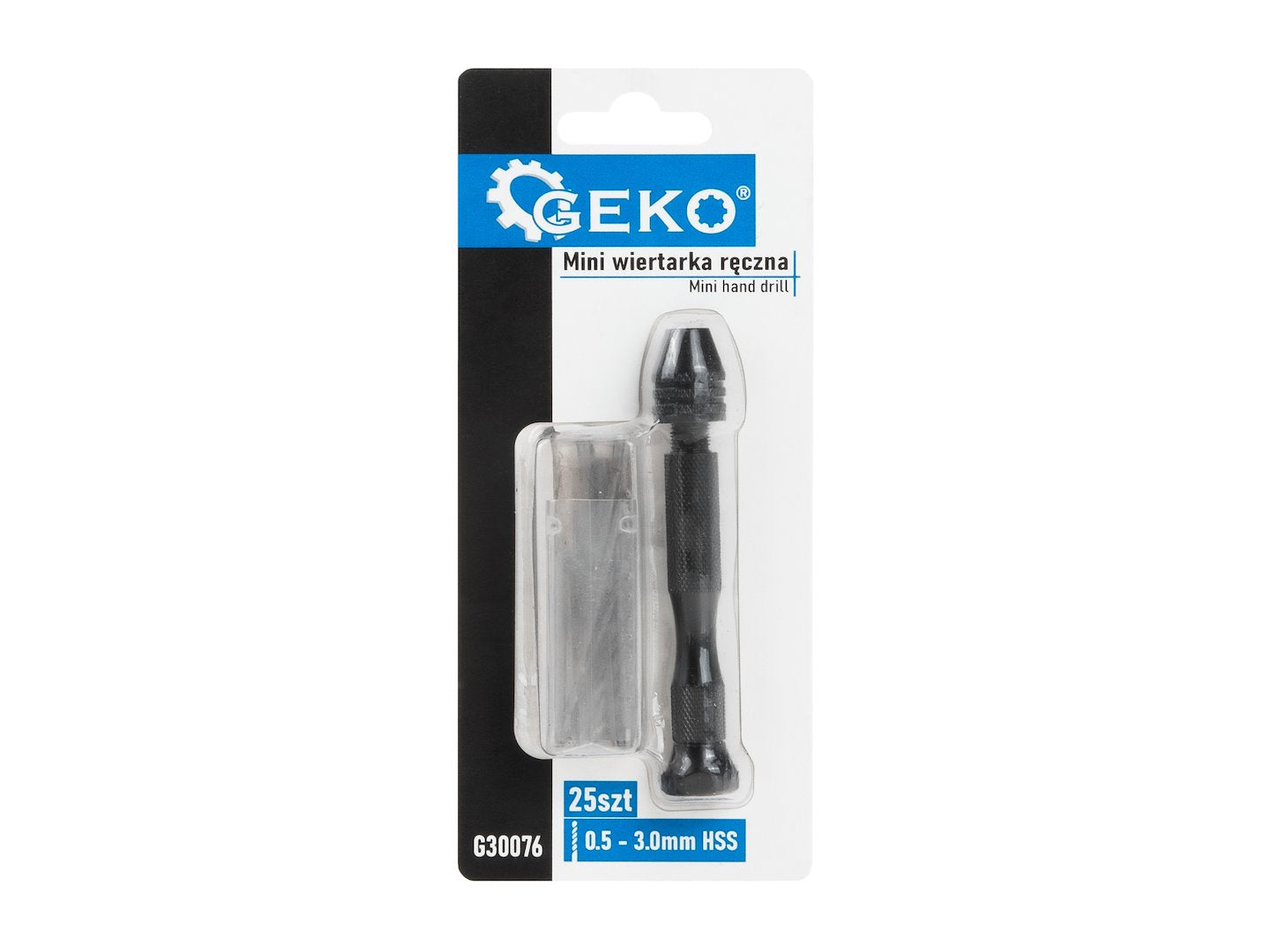 Mini hand drill set with 25 pcs HSS bits