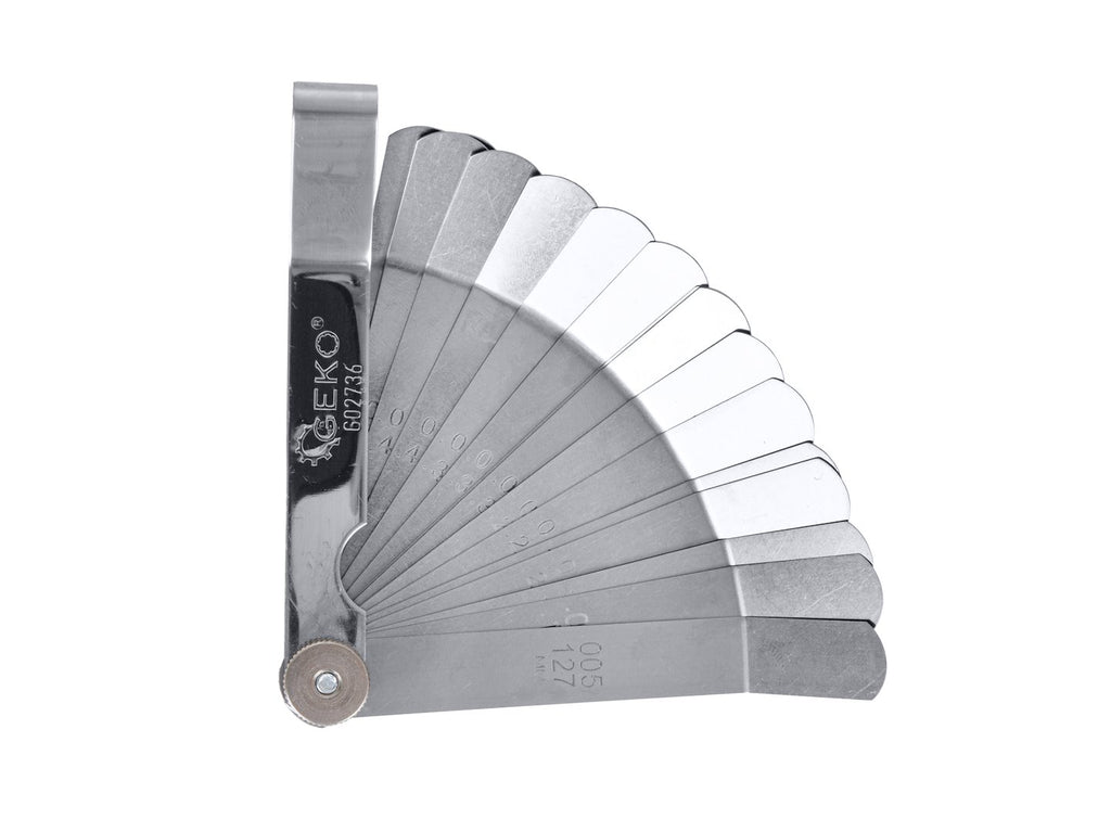 Feeler gauge 0.127 – 0.508 mm, 16 blades