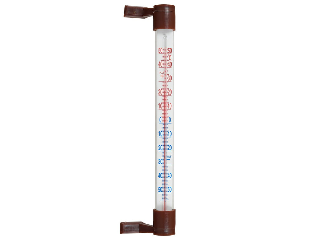Outdoor window thermometer 205 x 17 mm / brown