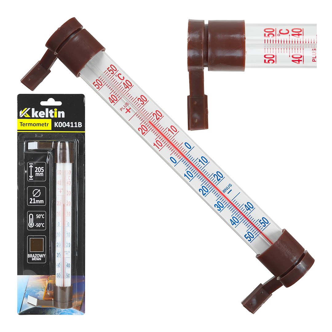 Outdoor window thermometer 233 x 24 mm / brown