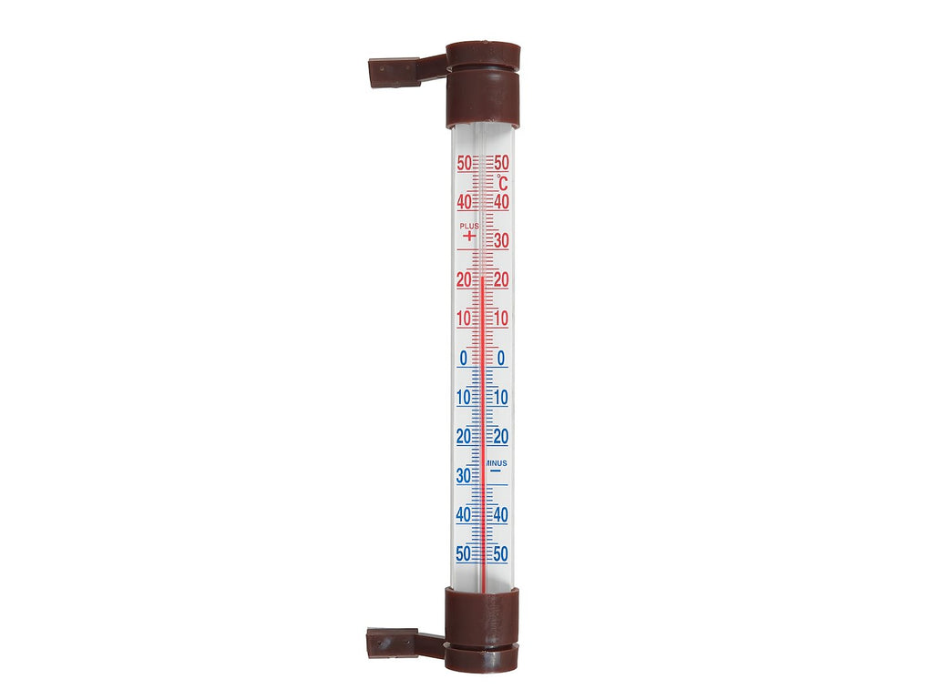 Outdoor window thermometer 233 x 24 mm / brown