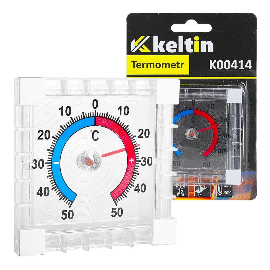Self-adhesive Indoor/Outdoor Window Thermometer 75 × 75 mm