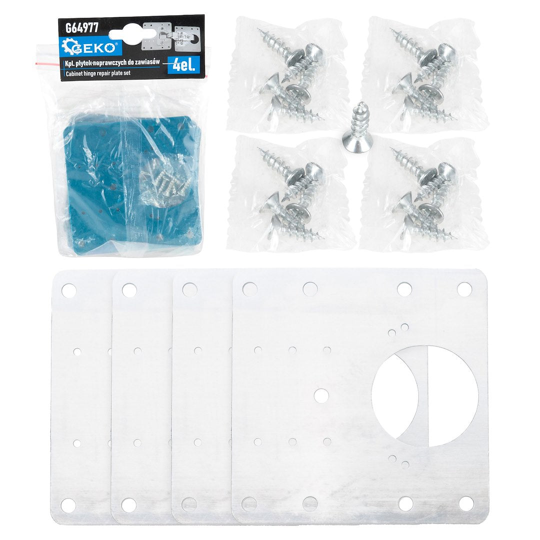 4-piece cabinet hinge repair plate set