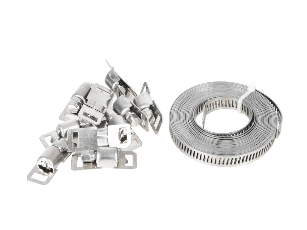 Hose clamp kit with 10 clamps, 8 mm x 3 m