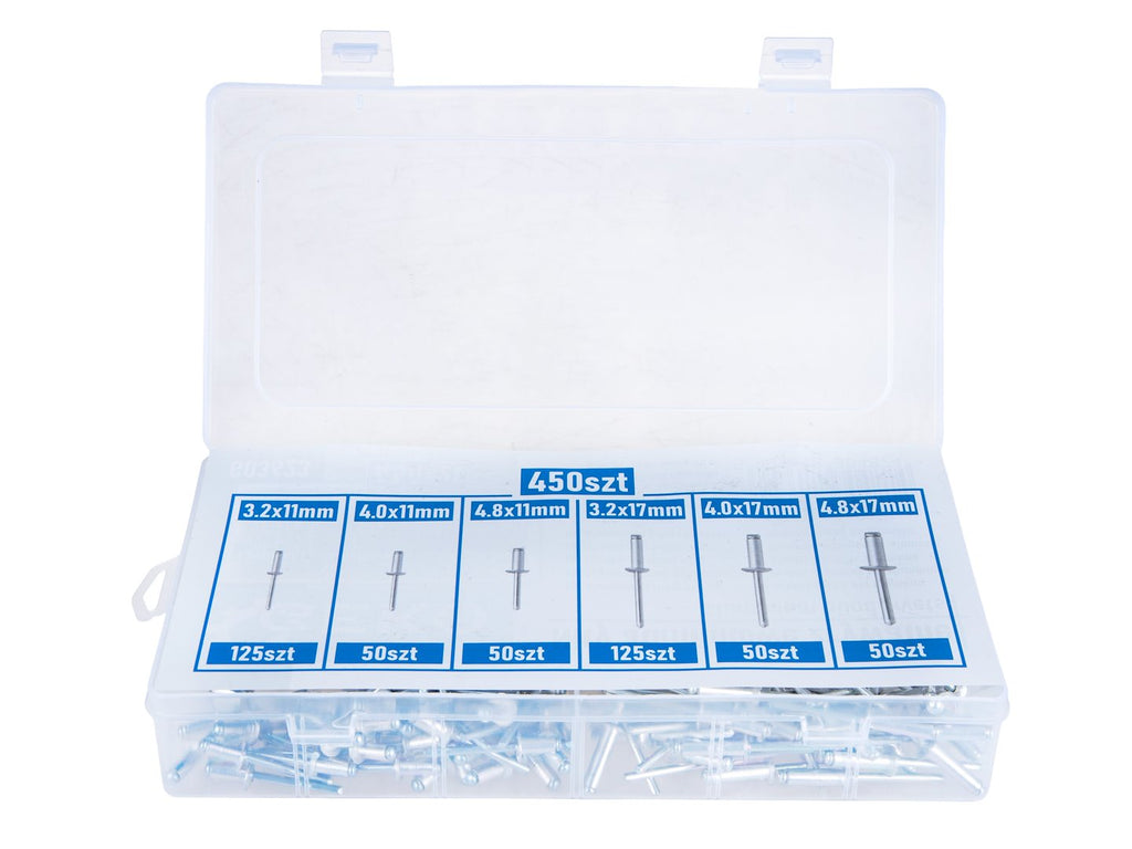 Aluminum rivet set, 450 pcs
