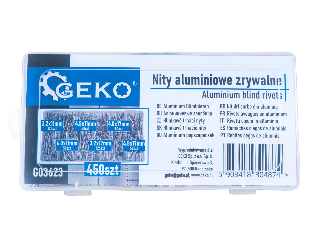 Aluminum rivet set, 450 pcs