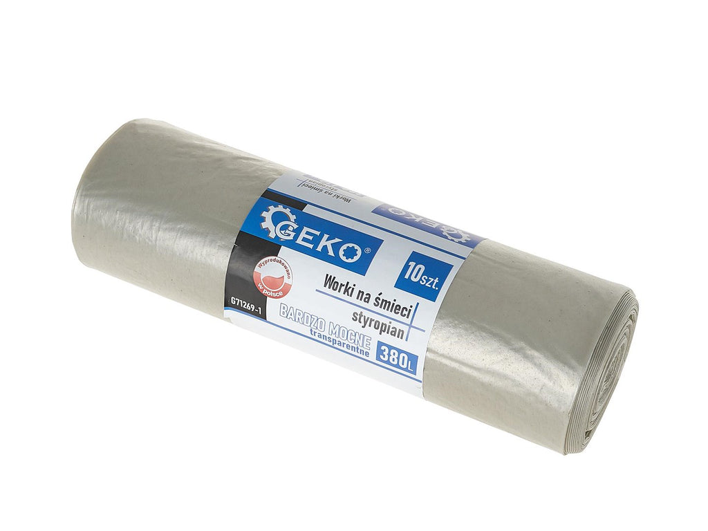 HDPE trash bags, capacity 380 liter, 10 pcs/roll