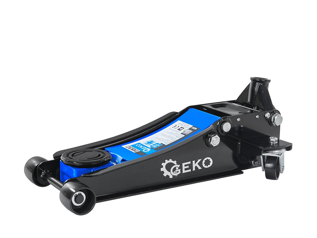Low-profile floor jack 3T 85–430 mm with two pistons
