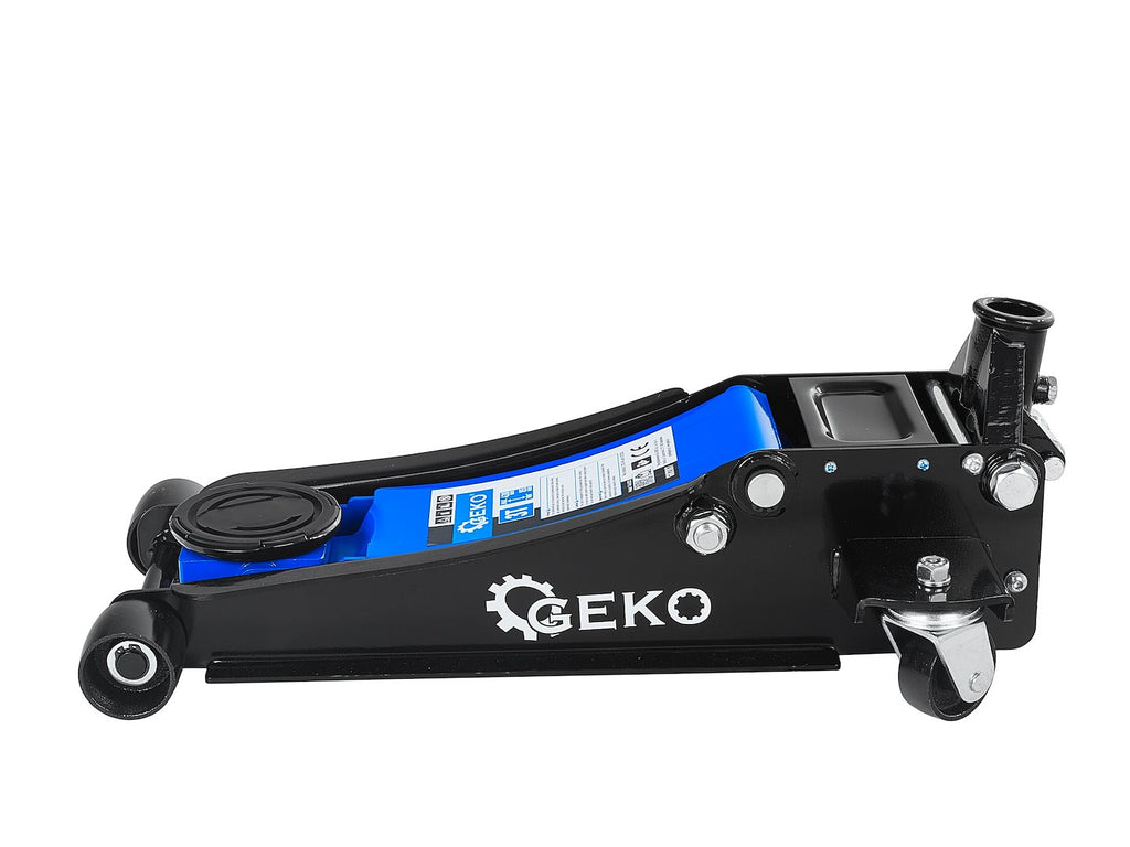 Low-profile floor jack 3T 85–430 mm with two pistons