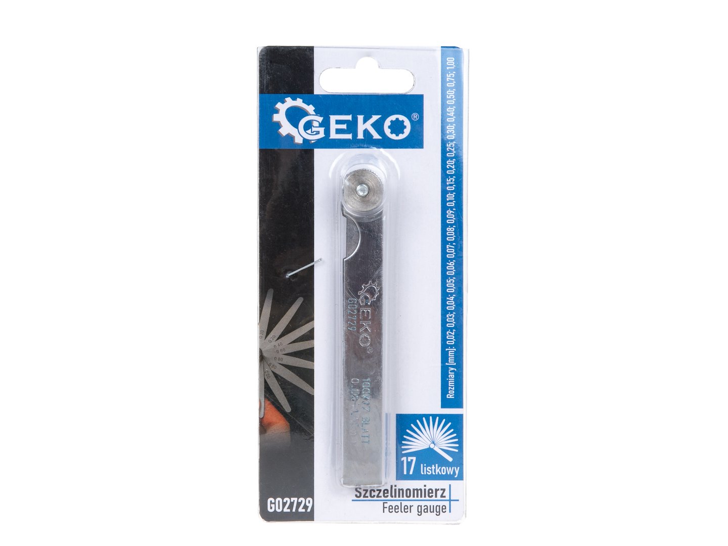 Feeler Gauge 0.02-1.0 mm, 17 Blades