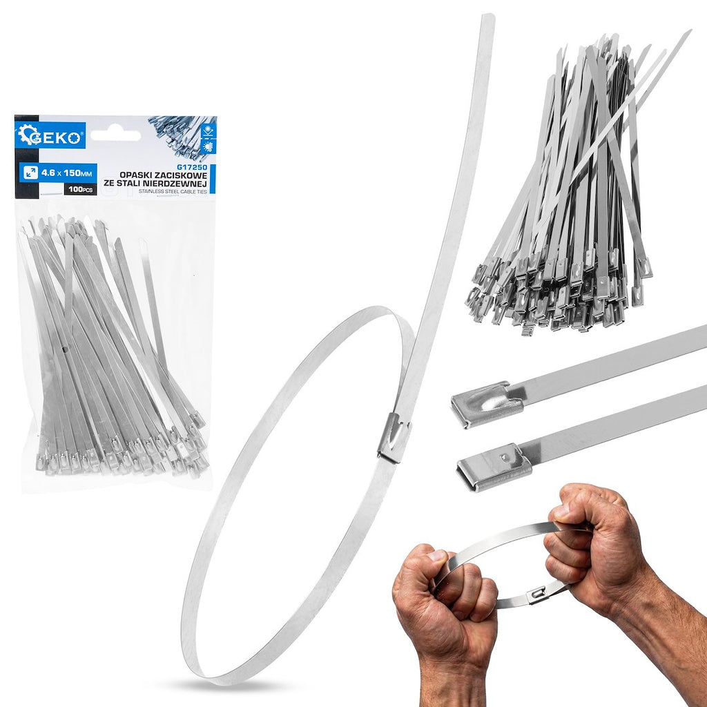 Stainless Steel Cable Ties 4.6 x 150 mm, 100 pcs.