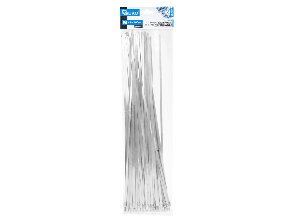 Stainless steel cable ties 4.6 x 400 mm, 100 pcs.