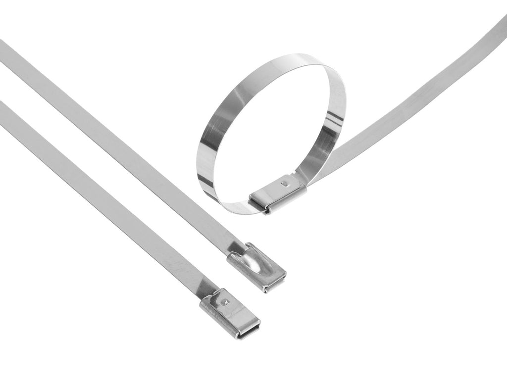 Stainless steel cable ties 4.6 x 400 mm, 100 pcs.