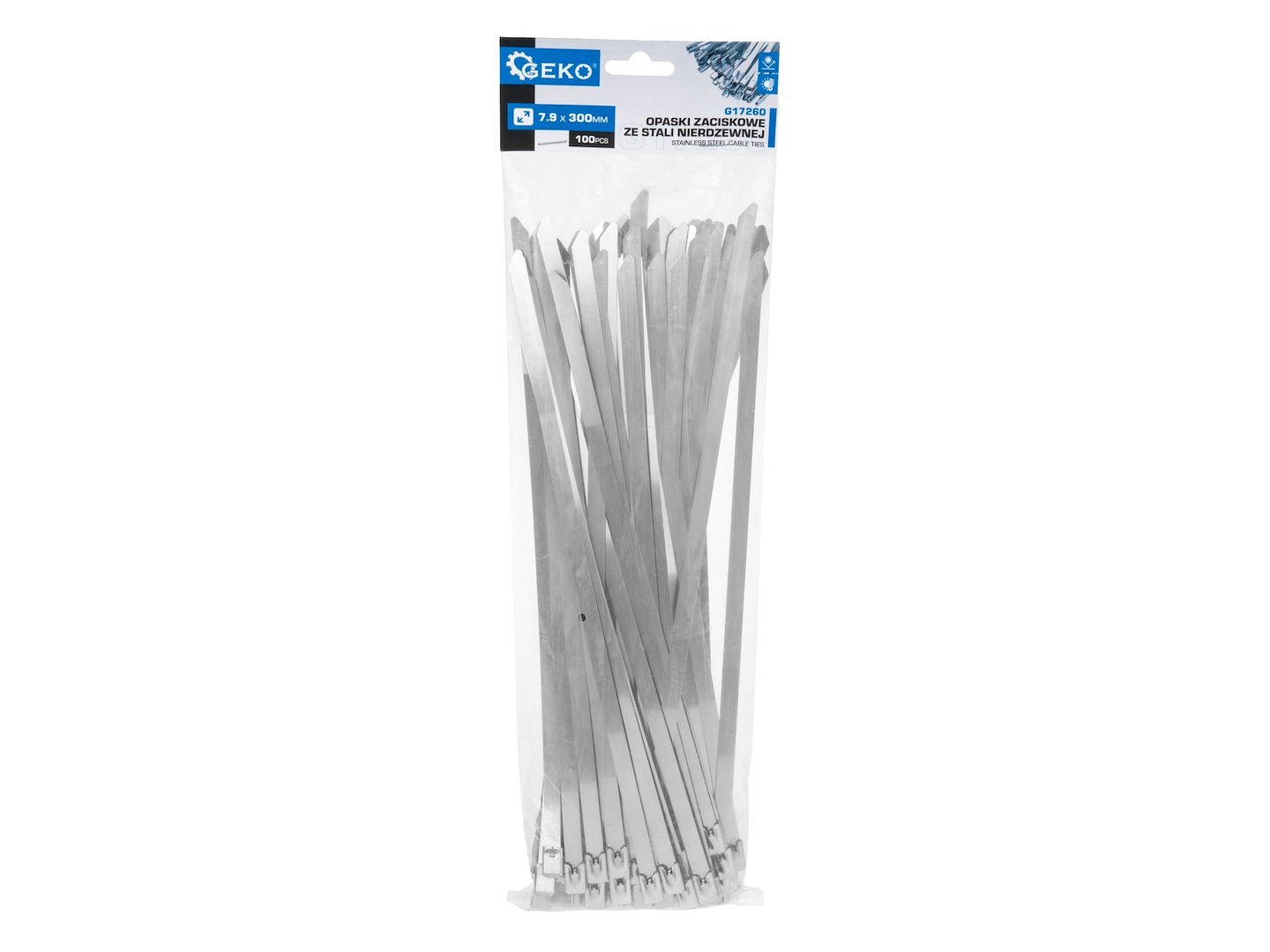 Stainless Steel Cable Ties 7.9 x 300 mm, 100 pcs.