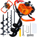 Petrol Earth Auger with Drill Bits (10 cm, 15 cm, 20 cm) and 50 cm Extension Adapter (1)