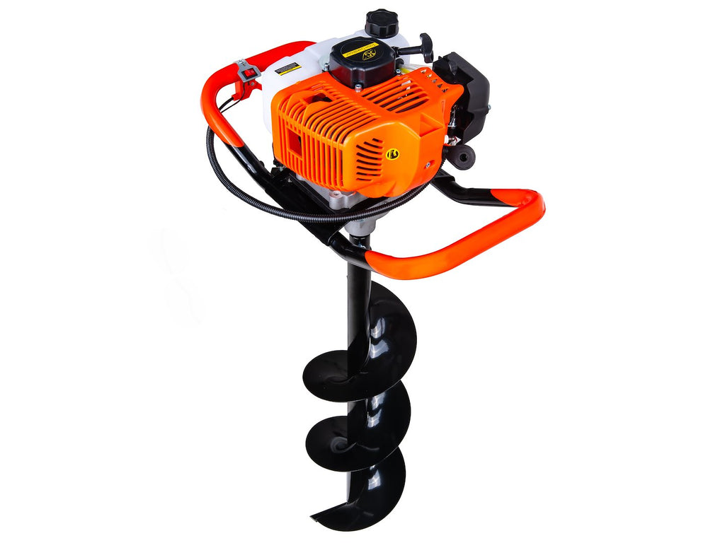 Petrol Earth Auger with Drill Bits (10 cm, 15 cm, 20 cm) and 50 cm Extension Adapter (1)