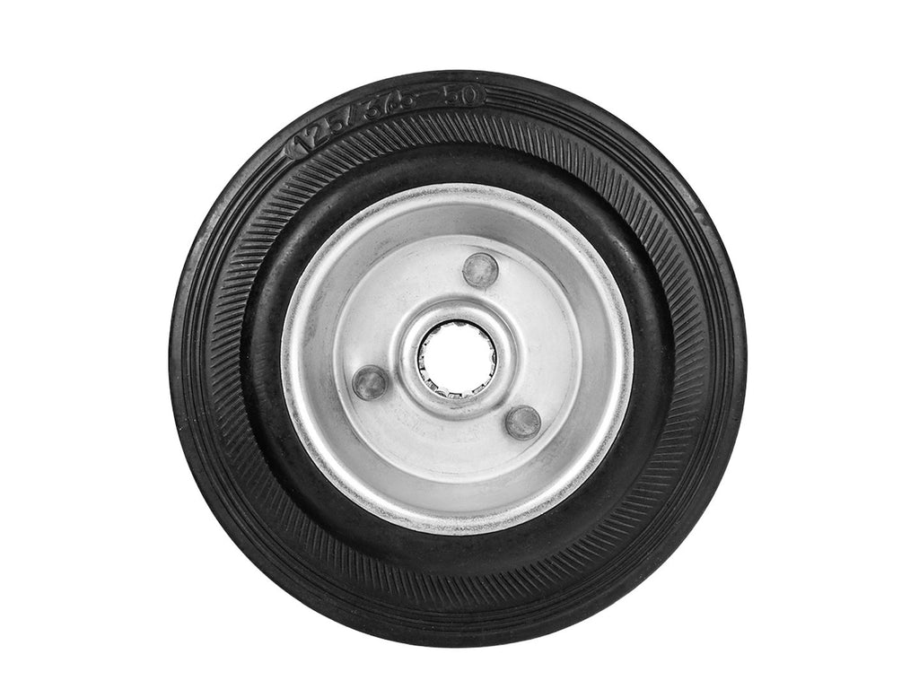 Steel-rubber wheel 125 mm, 100 kg