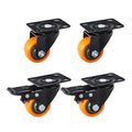 Set of 4 swivel caster wheels 40 mm, 40 kg – 2 with brake and 2 without brake