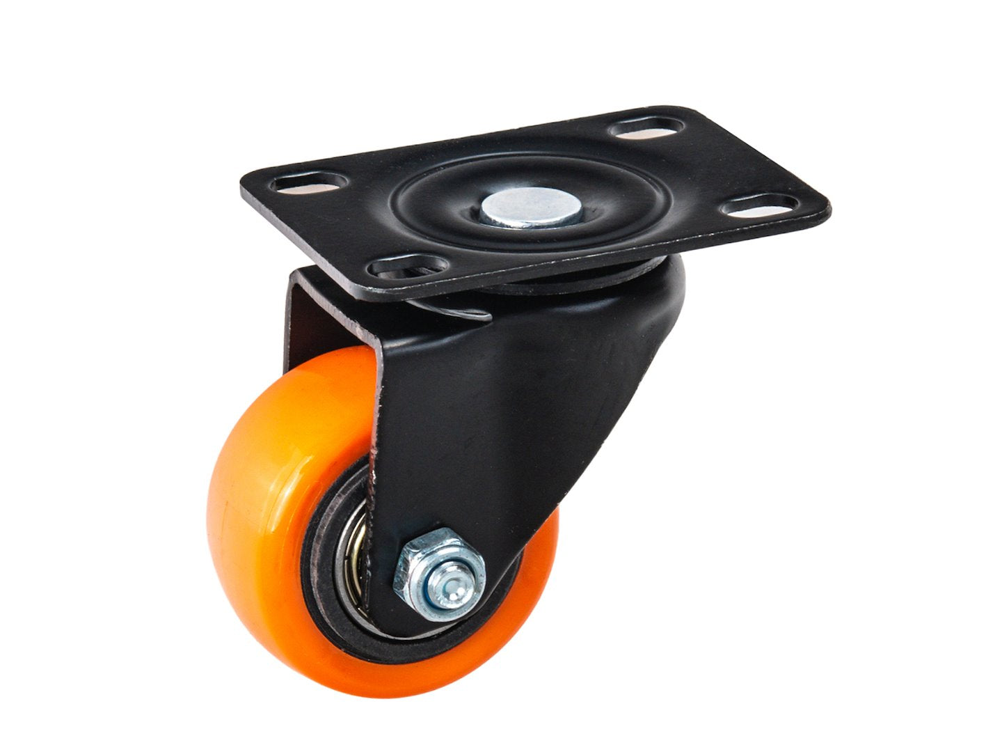 Set of 4 swivel caster wheels 40 mm, 40 kg – 2 with brake and 2 without brake