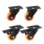 Set of 4 swivel caster wheels 50 mm 50 kg – 2 with brake and 2 without brake