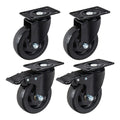 Set of 4 swivel caster wheels 100 mm 120 kg – 2 with brake and 2 without brake