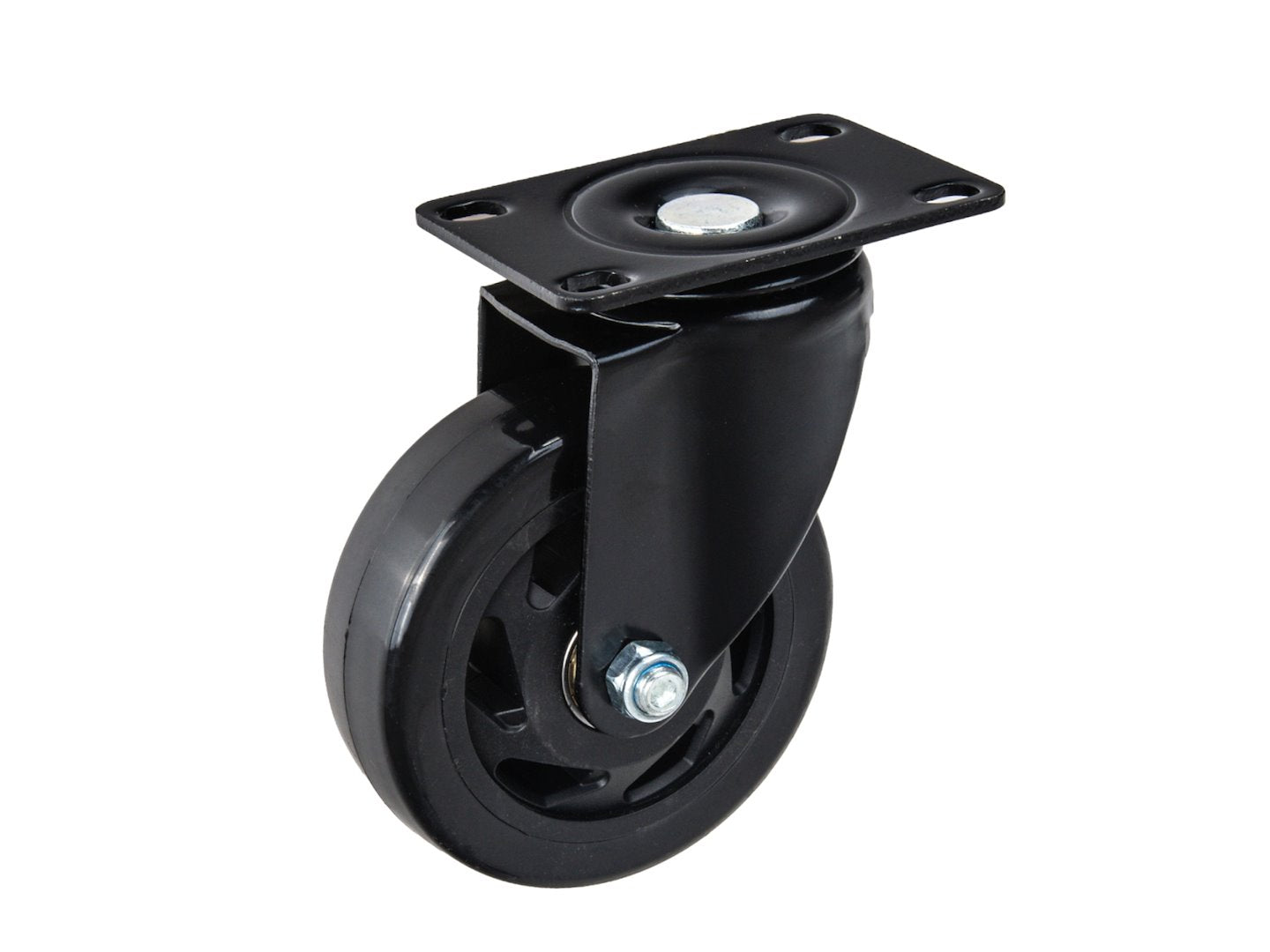 Set of 4 swivel caster wheels 100 mm 120 kg – 2 with brake and 2 without brake