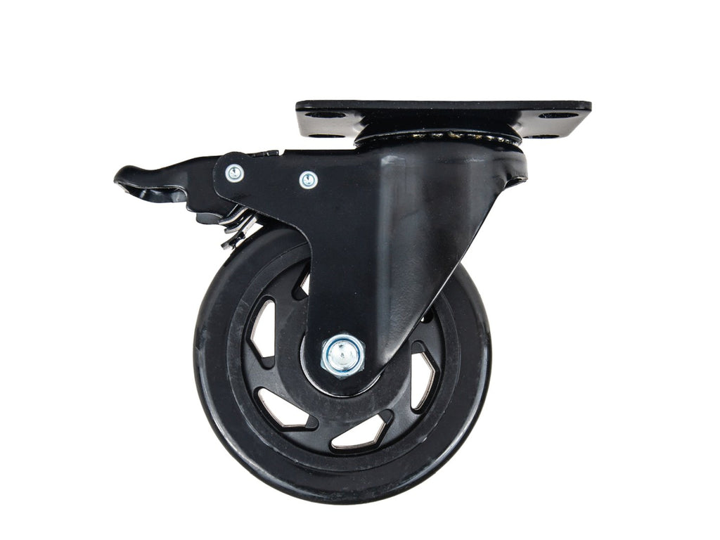 Set of 4 swivel caster wheels 100 mm 120 kg – 2 with brake and 2 without brake