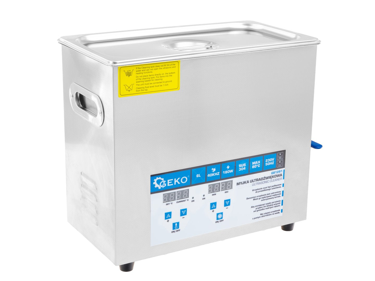 Ultrasonic Cleaner 180W, 6L