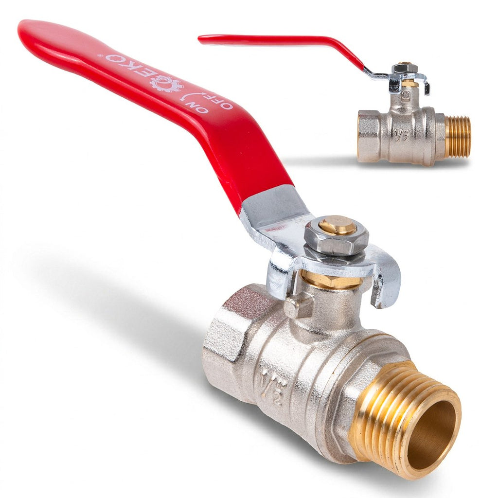 1/2" ball valve with choke — external + internal thread