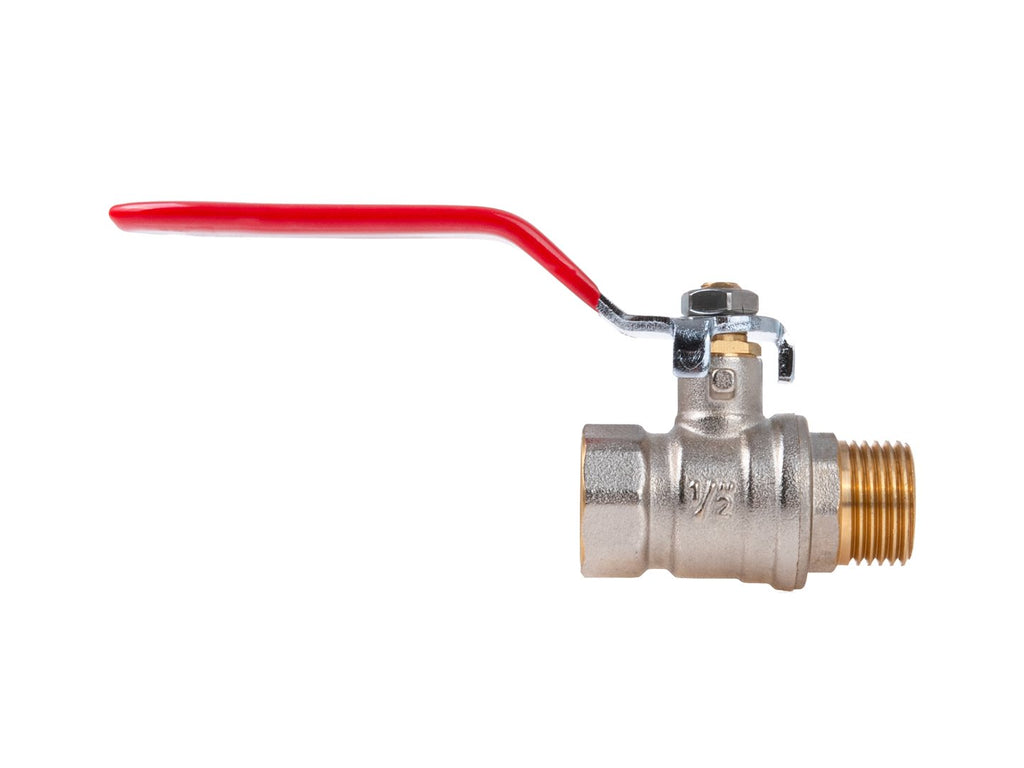 1/2" ball valve with choke — external + internal thread