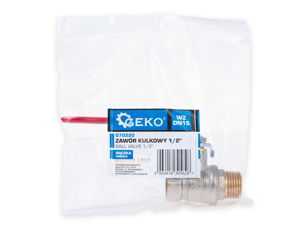 1/2" ball valve with choke — external + internal thread
