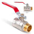 3/4" ball valve with choke / external + internal thread