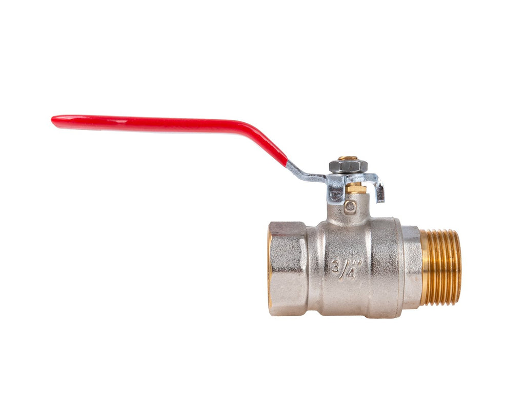 3/4" ball valve with choke / external + internal thread
