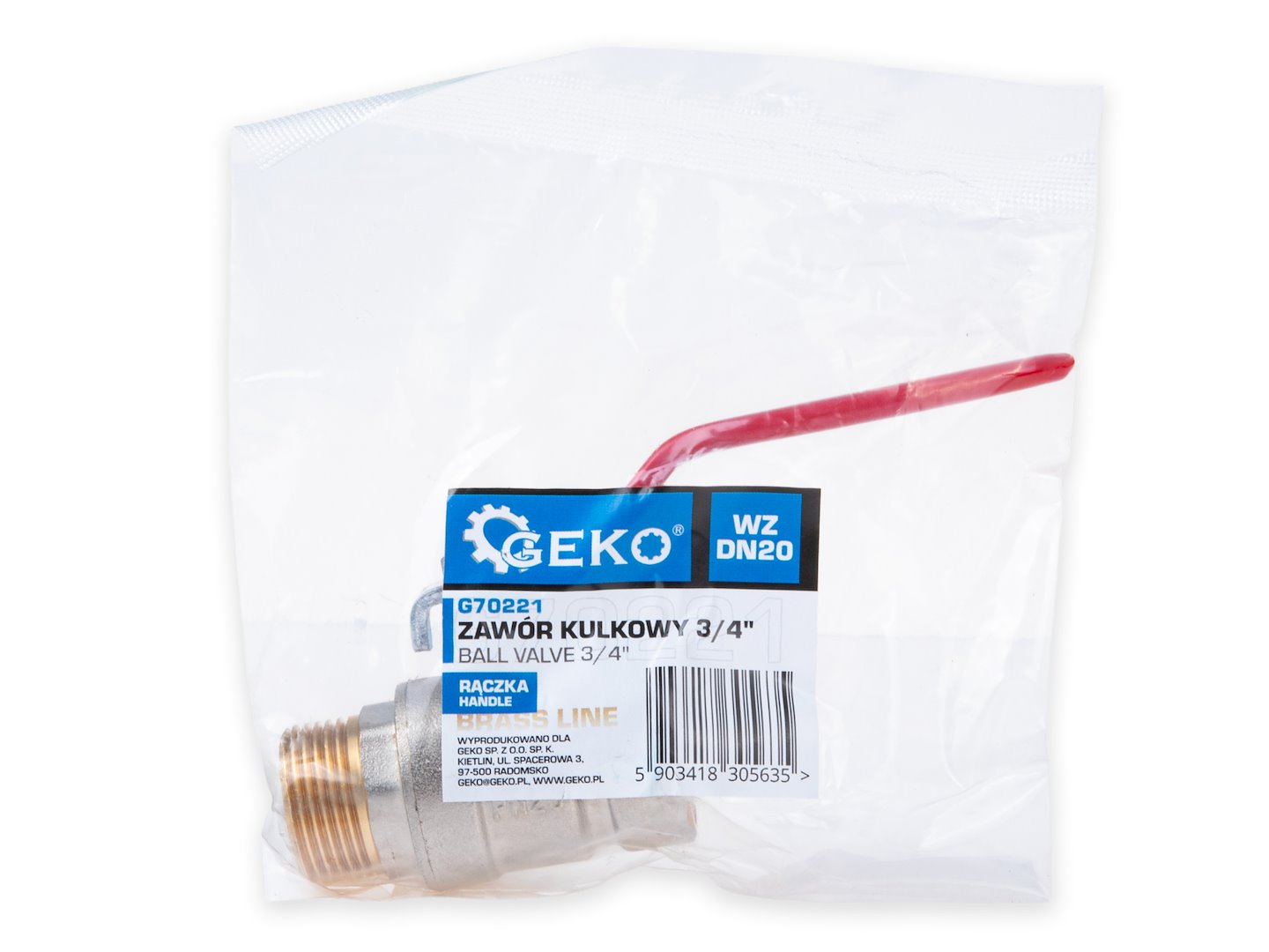 3/4" ball valve with choke / external + internal thread