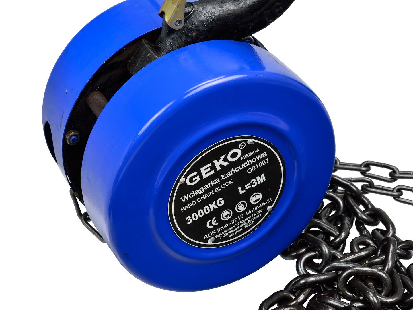 GEKO Premium Chain Block Hoist 3000 kg × 3 m