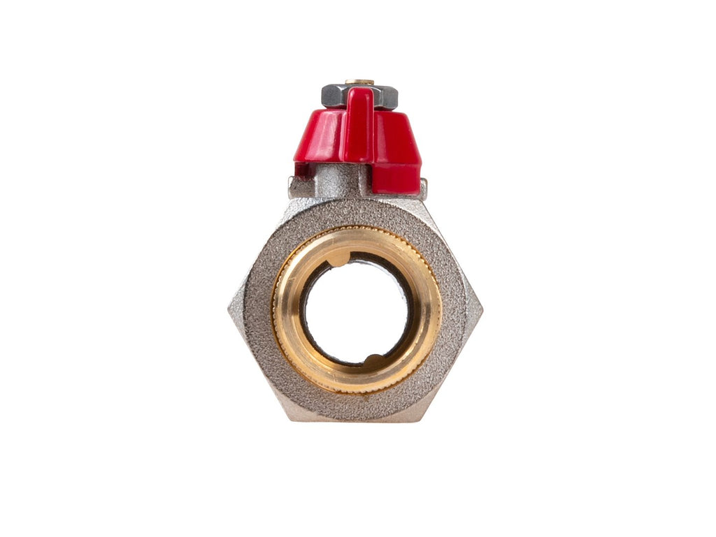 3/4" ball butterfly valve with choke and screw connection / internal + external thread